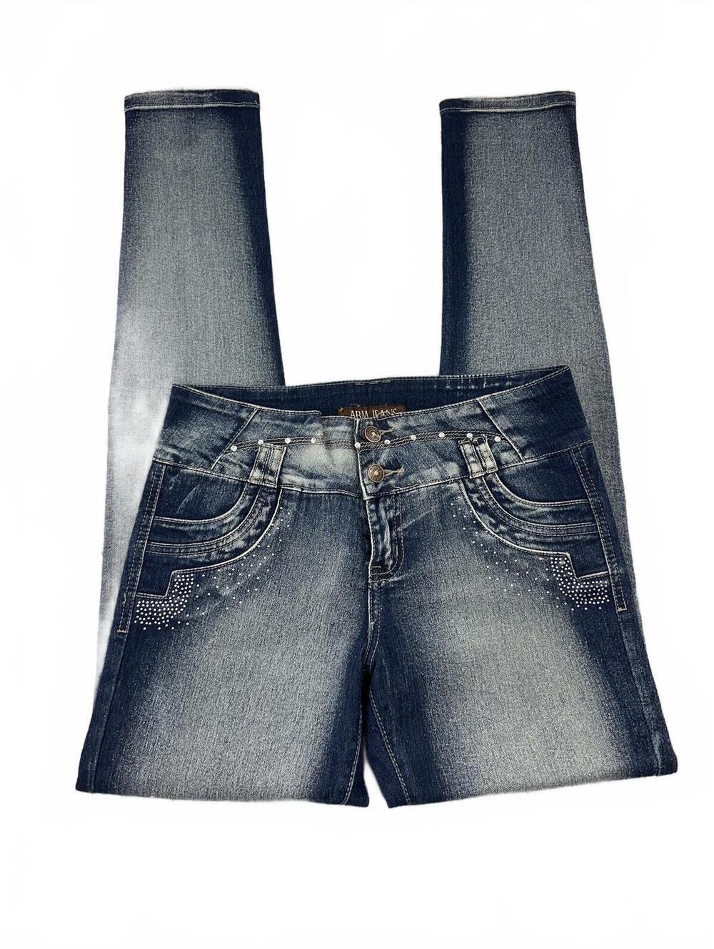 ABM Jeans Dark Wash Skinny Jeans with‎ Studded Detailing